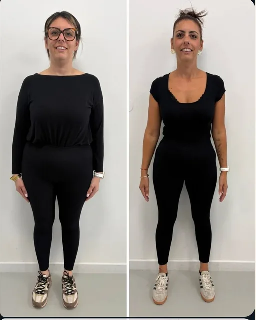 Photos avant et après d’une membre du club Centre Nutri-Form